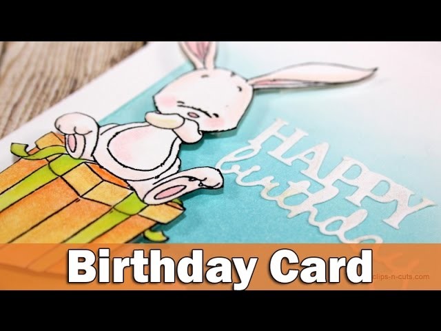 Happy Birthday Card | Bunny on present