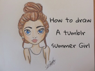 How to draw a girl with a messy bun tumblr