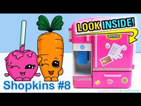 How to Draw Shopkins Candy Apple and Wild Carrot step by step Cute