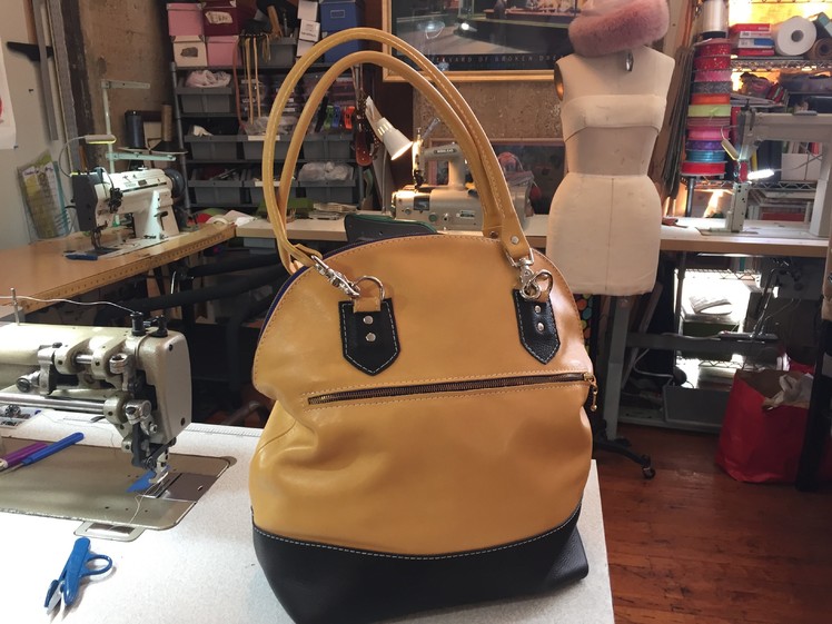 How To Make A Leather Bucket Tote Bag Part 2
