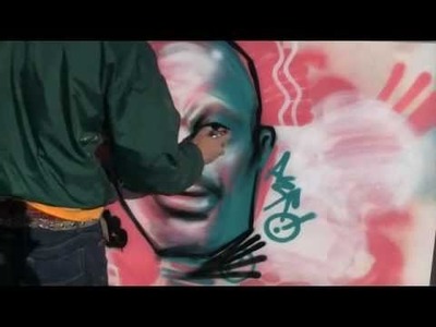 How to spray paint a face using 4 colors tutorial