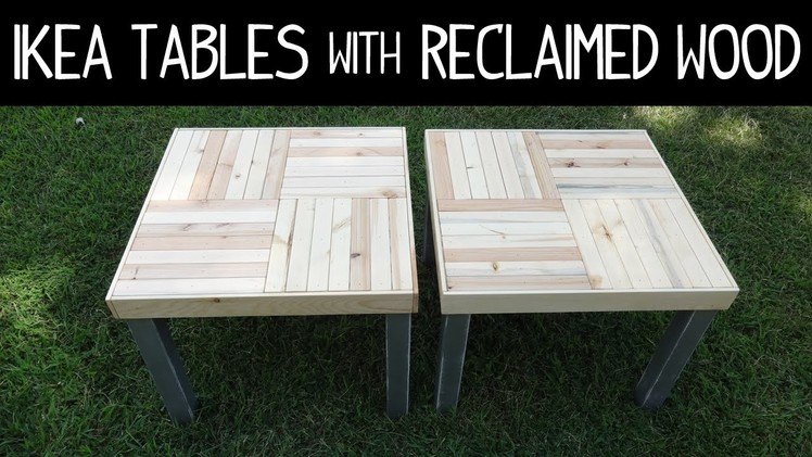 Ikea Lack Table Makeover - Version 2 (with Reclaimed Wood Slats and Distressed Paint)