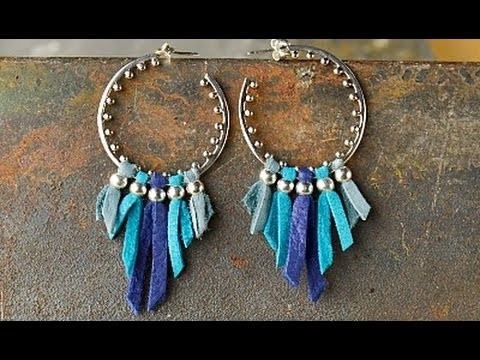 Jewelry How To - Make Leather Fringe Earrings