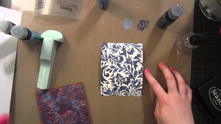 Layered Stamping with Distress Paint by Britta Swiderski