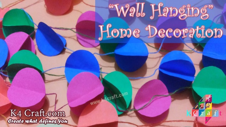 Learn How to make Paper "Ceiling Hanging Decoration" at Home | K4Craft.com