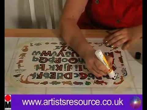 Make a Peel off Fridge and Window Alphabet - Glass Painting Project - Art and Craft