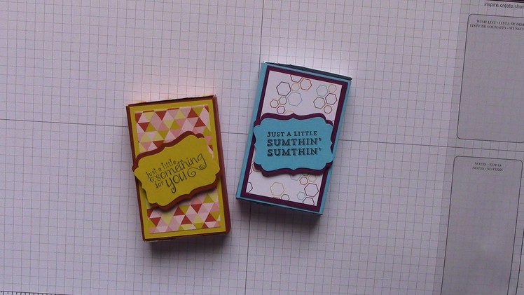 Match Box Gift Card Holder using Stampin' Up Envelope Punch Board and Designer Series Paper