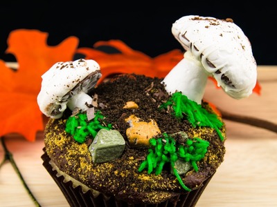 Mushroom Cupcakes: Meringue Mushroom Cupcake Recipe from Cookies Cupcakes and Cardio