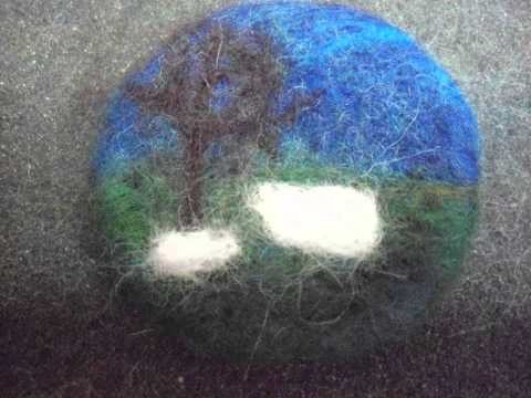 Needle-Felting a Brooch and Pendant - by giantdormouse