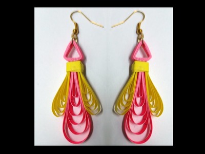 New Model Quilling Earring Making by easy method -  quilling papers earring