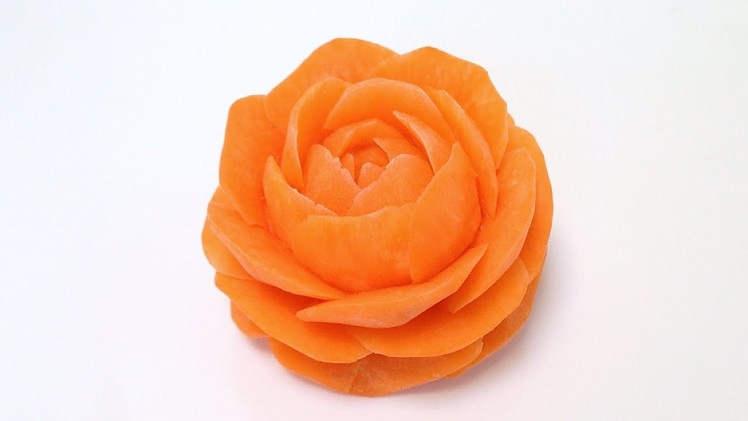 Orange Rose Flower From Carrot - Advanced Lesson 11 By Mutita Art Of Fruit And Vegetable Carving