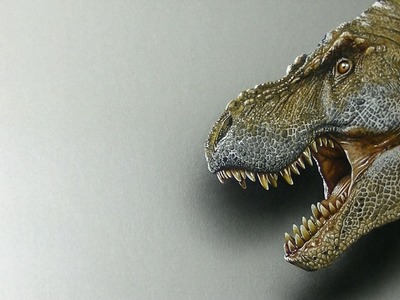 Scary T-Rex Drawing - 3D Art