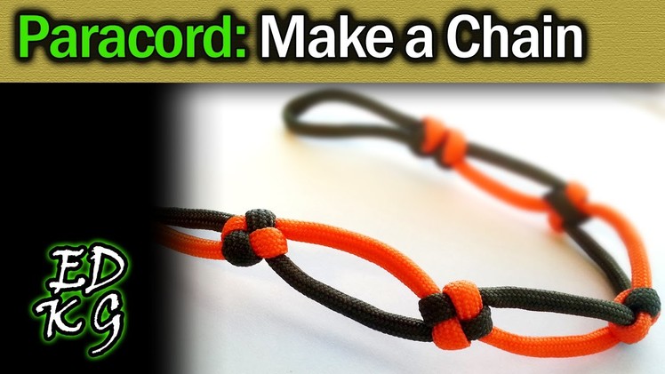 Simple Paracord: Make a Chain (with Square knot, Snake knot, etc)