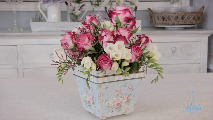Simple Rose Arrangement Floristry Tutorial