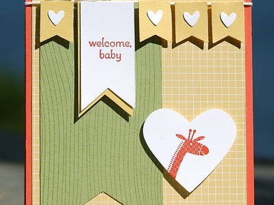 Stampin Up New Baby Card using Zoo Babies & Petite Pairs