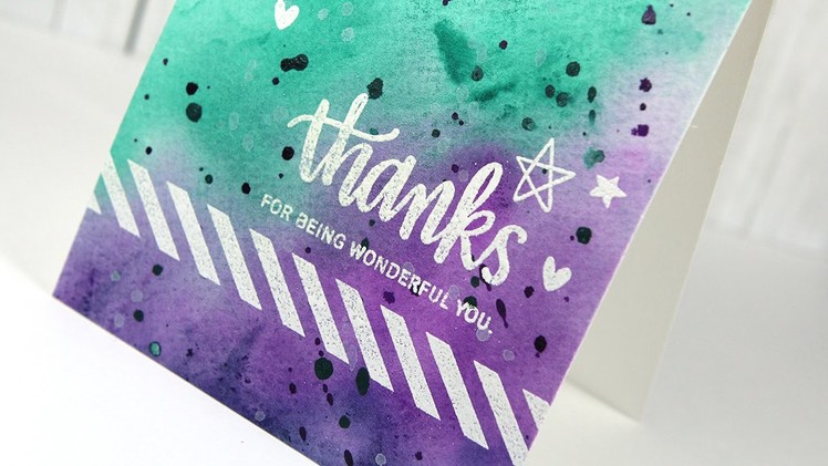 Watercolor Background – Make a Card Monday #265