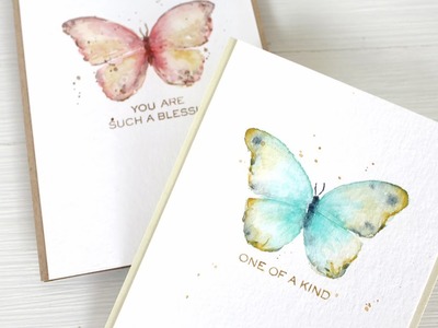 Watercolor Stamping: Easy Butterflies