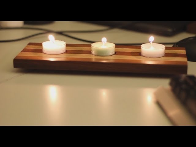 004 - Wooden tea-light candle holder (no comment build)