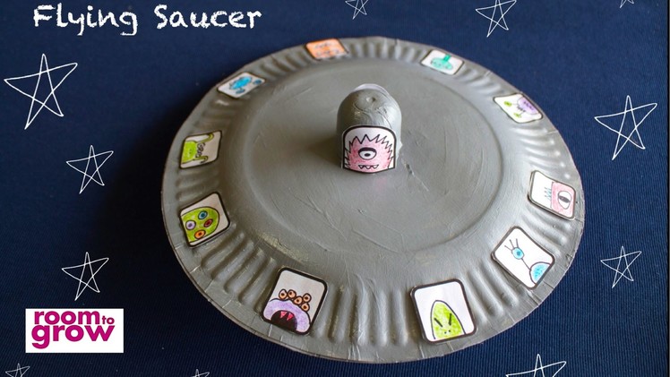 A Flying Saucer made from a Kinder Surprise Egg and Paper Plates.