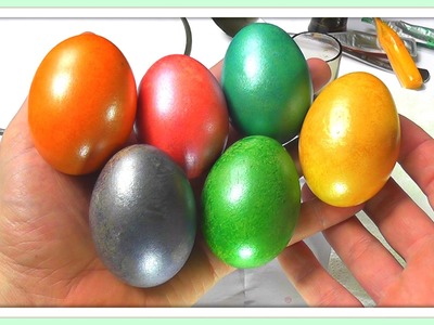 Coloring Easter Eggs - Shimmer Egg Dyes (Glossy Effect)