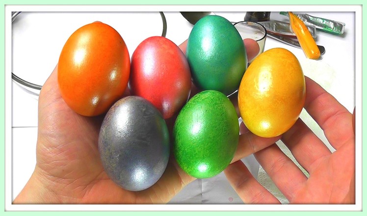 Coloring Easter Eggs - Shimmer Egg Dyes (Glossy Effect)