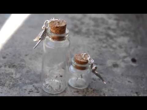Dandelion Wish Bottle Charms