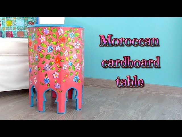 DIY: How to make an Arab table with cardboard, cardboard furnitures - Isa ❤️