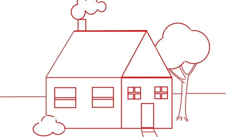 Draw a House for Kids and Beginners - One