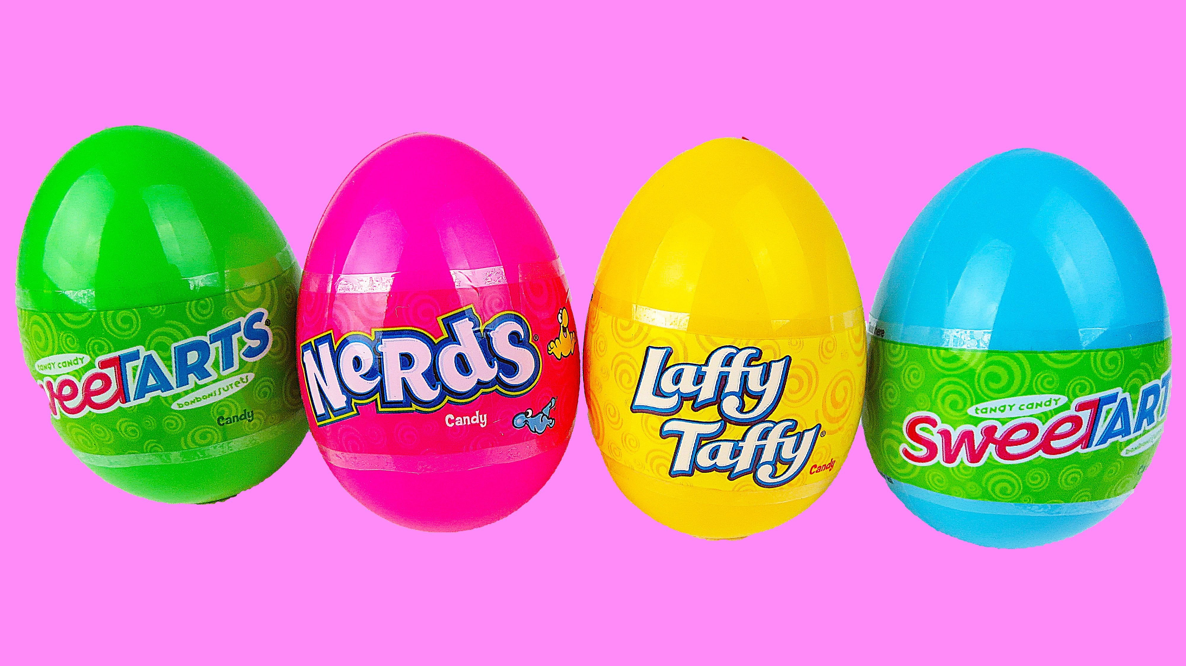 Easter Eggs Unboxing NERDS Laffy Taffy SweeTarts | Awesome Candy for a Baby w. a Big Mouth