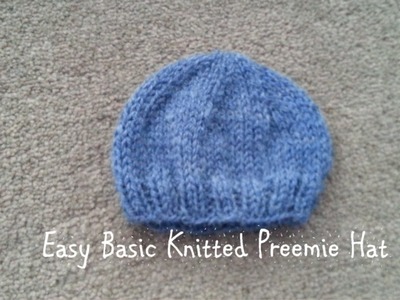 Easy Basic Knitted Preemie Hat