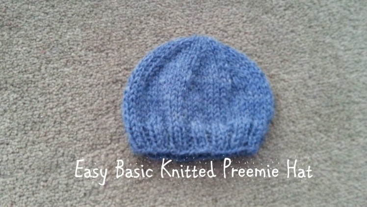 Easy Basic Knitted Preemie Hat