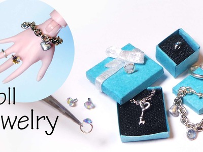 Easy Miniature Jewelry Tutorial; Charm Bracelet, Necklace, Rings, Earrings