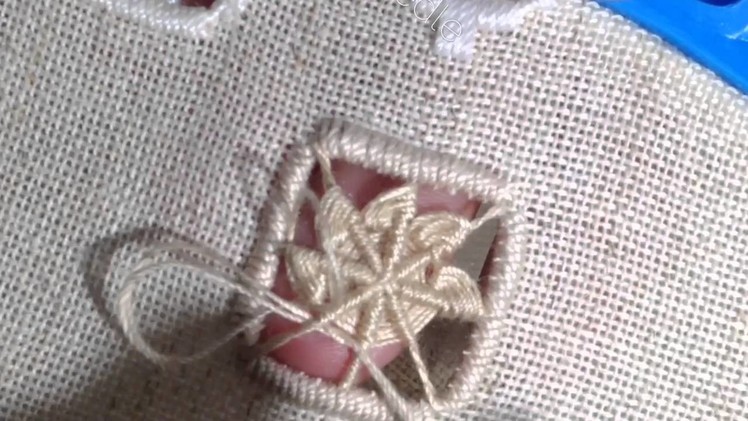 How I make edelweiss stitch,hardanger embroidery.