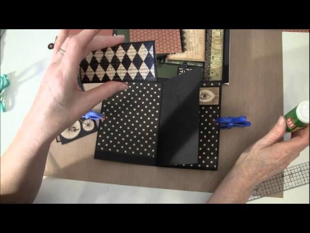 How to build a photo mini album with G45 Olde Curiosity Shoppe paper collection Part 9