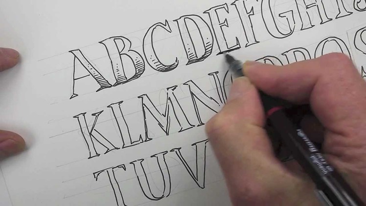 How to draw an alphabet of capital letters