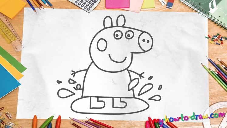 How to draw Peppa Pig - Easy step-by-step drawing lessons for kids
