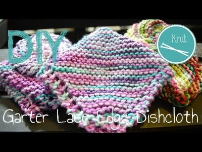 How To Knit - Lace Edge Garter Dishcloth Beginner's Tutorial