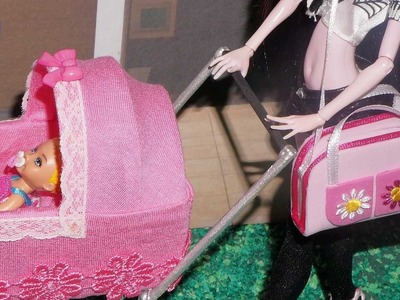 How to make a baby diaper bag for doll (Monster High, MLP, EAH, Barbie, etc)