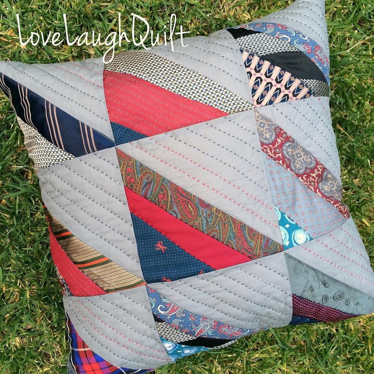 How to make a quilt block using old ties