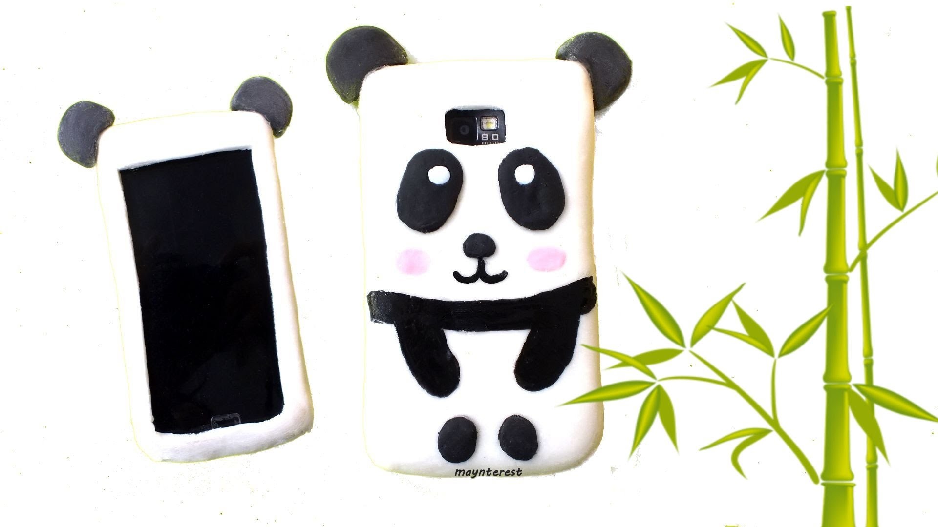 How to make a SILICONE PHONE CASE - Kawaii panda