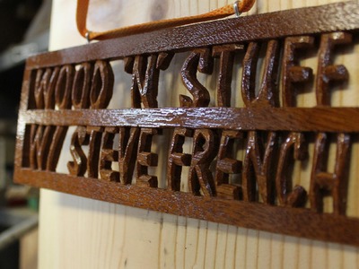 How to make a wooden name plate: Woodworking project