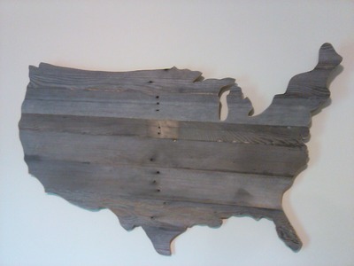 How to Make a Wooden USA Map Wall Art out of Pallet