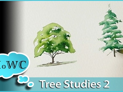 How to Paint Tree Studies in Watercolor – Detailed Shapes