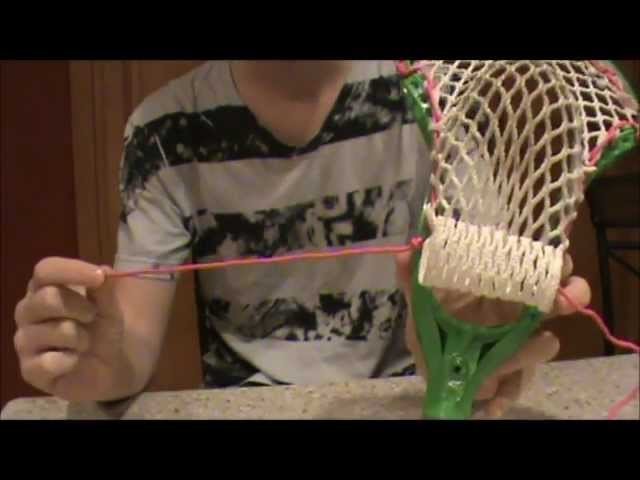 How To String a Lacrosse Stick (part 3 bottom string)