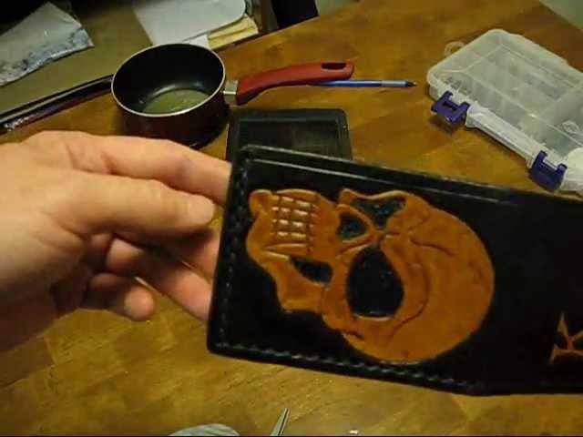 Making a leather wallet for Kousins Kustoms
