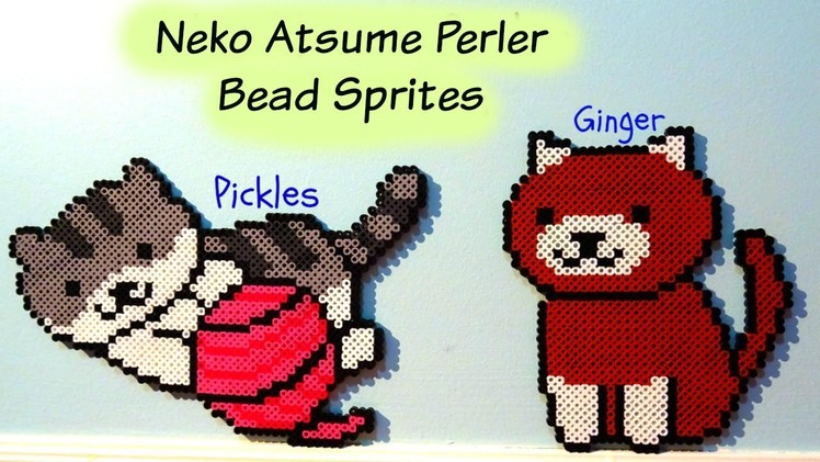 Neko Atsume Perler Bead Sprites: Pickles & Ginger