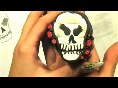 Part Two skull cane tutorial for nail art with STAEDTLER Fimo