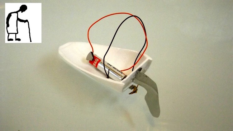 Simple electric boat from Styrofoam Cup