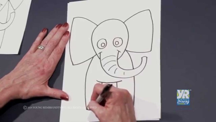 Teaching Kids How to Draw: How to Draw a Cartoon Elephant