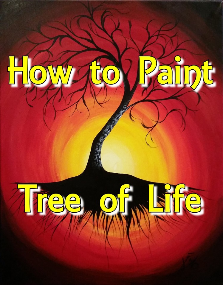 Tree of Life Step by Step Acrylic Painting on Canvas for Beginners